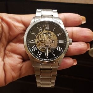 fossil exposed gear watch